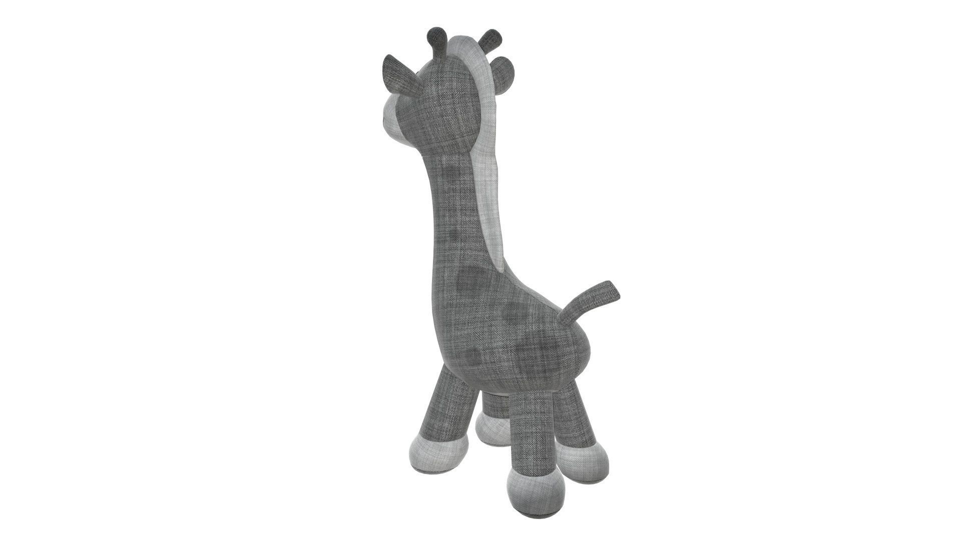 Giraffe plushie doll 3D model_4