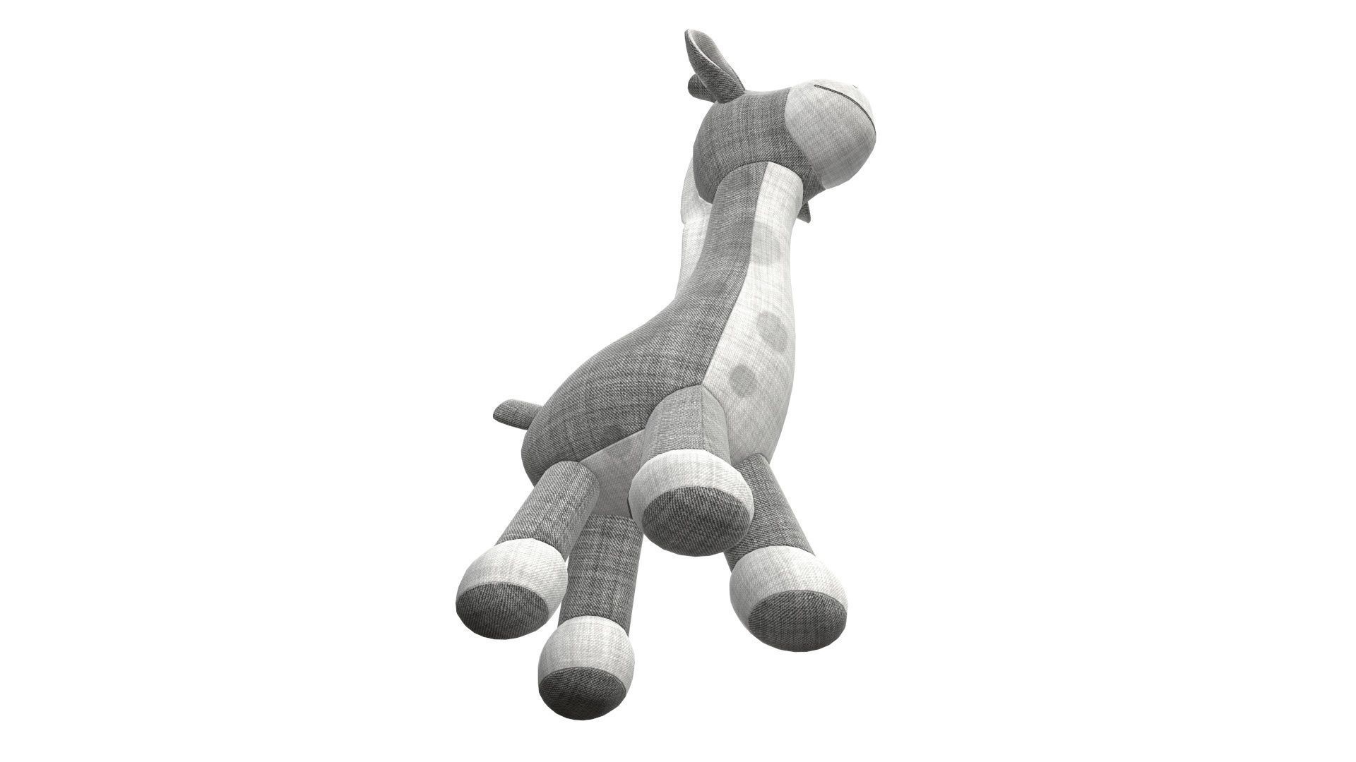 Giraffe plushie doll 3D model_5