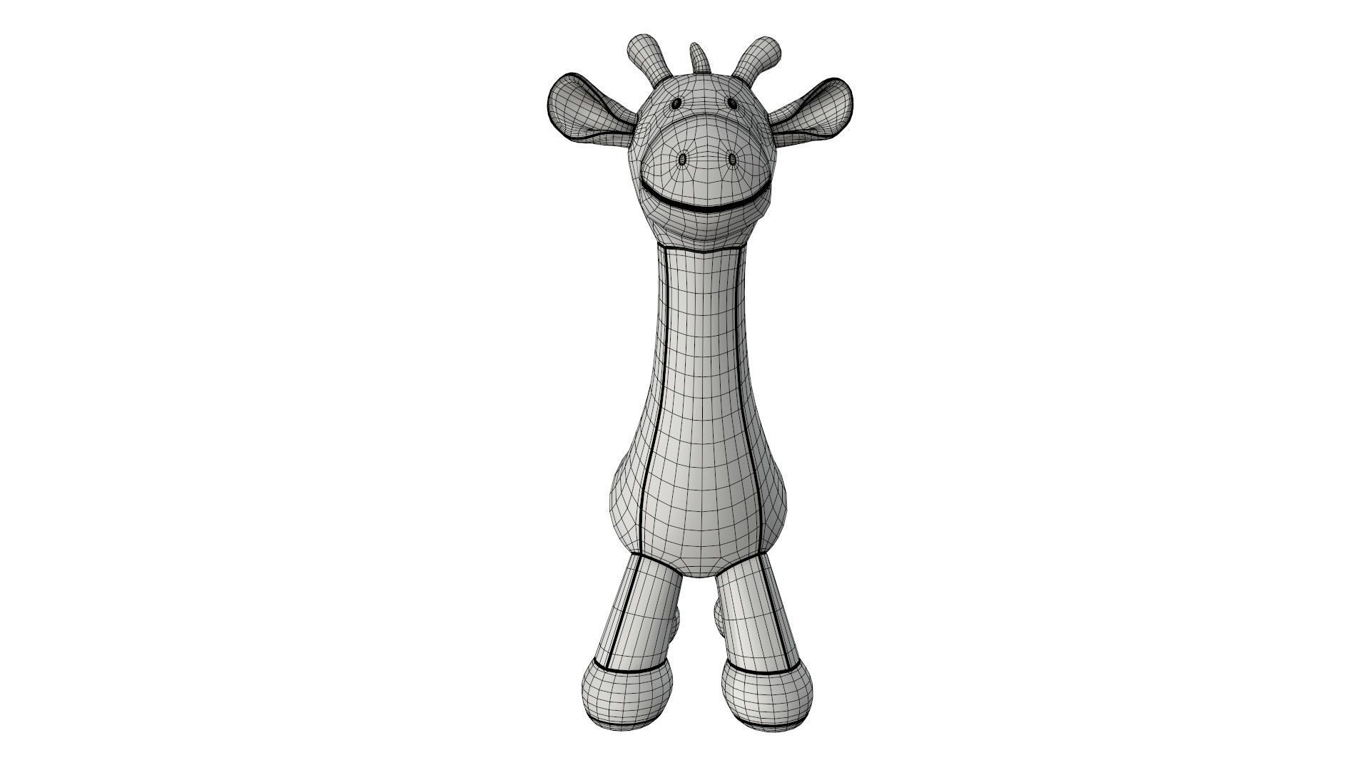 Giraffe plushie doll 3D model_6