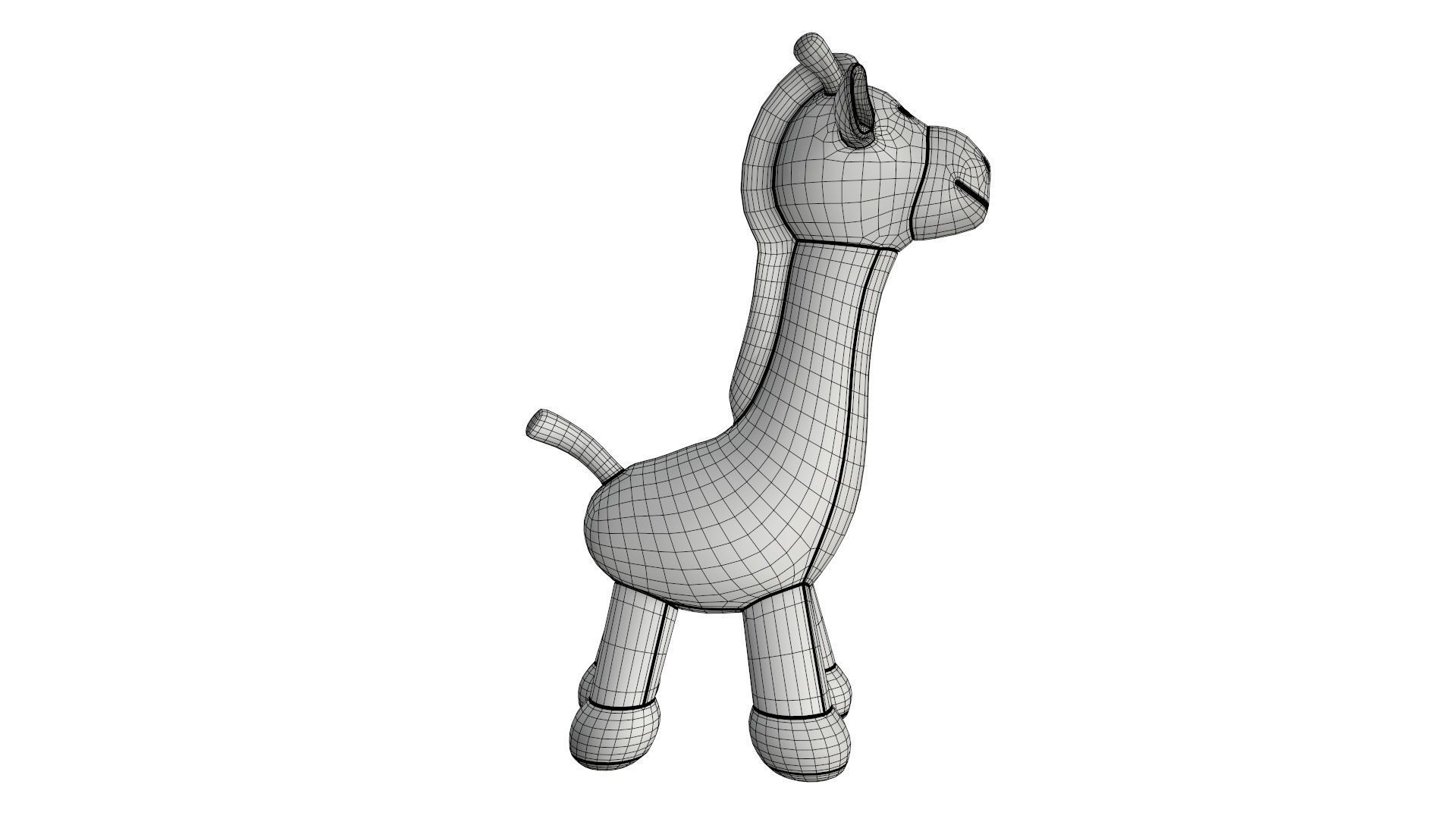 Giraffe plushie doll 3D model_7