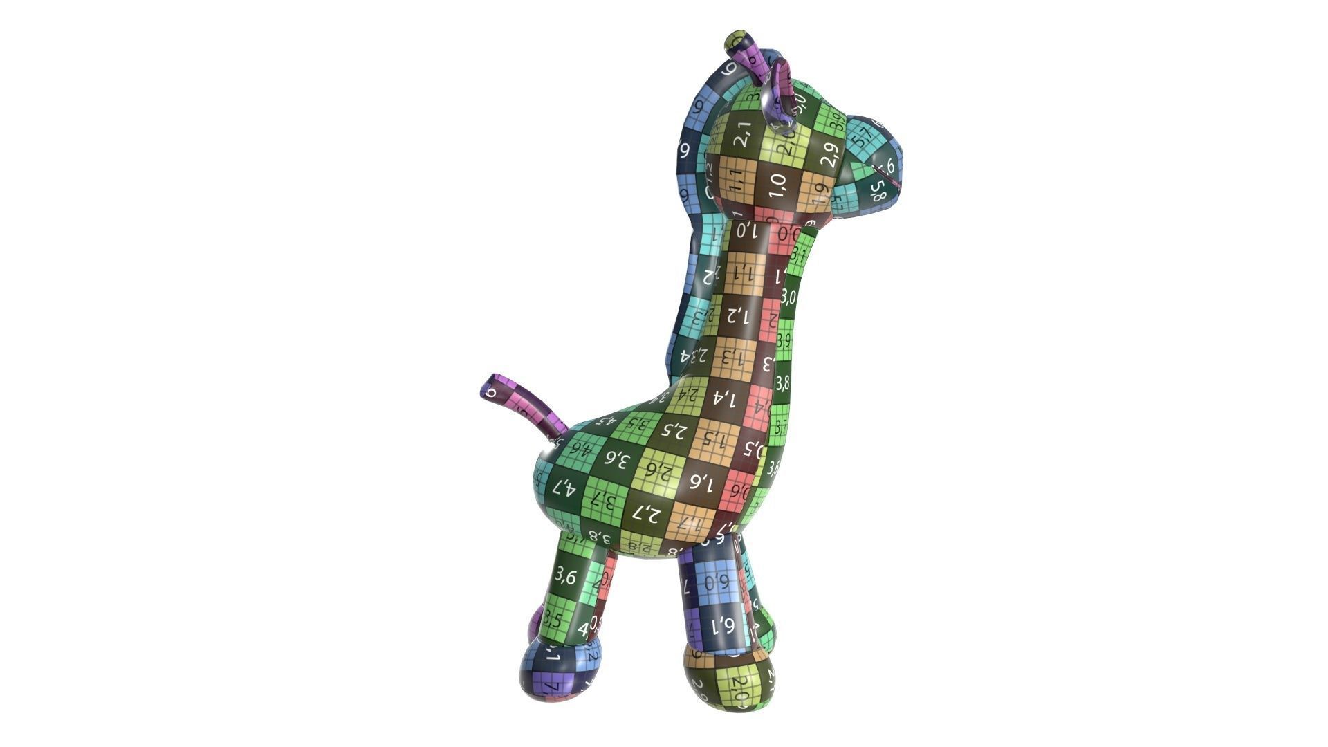 Giraffe plushie doll 3D model_11