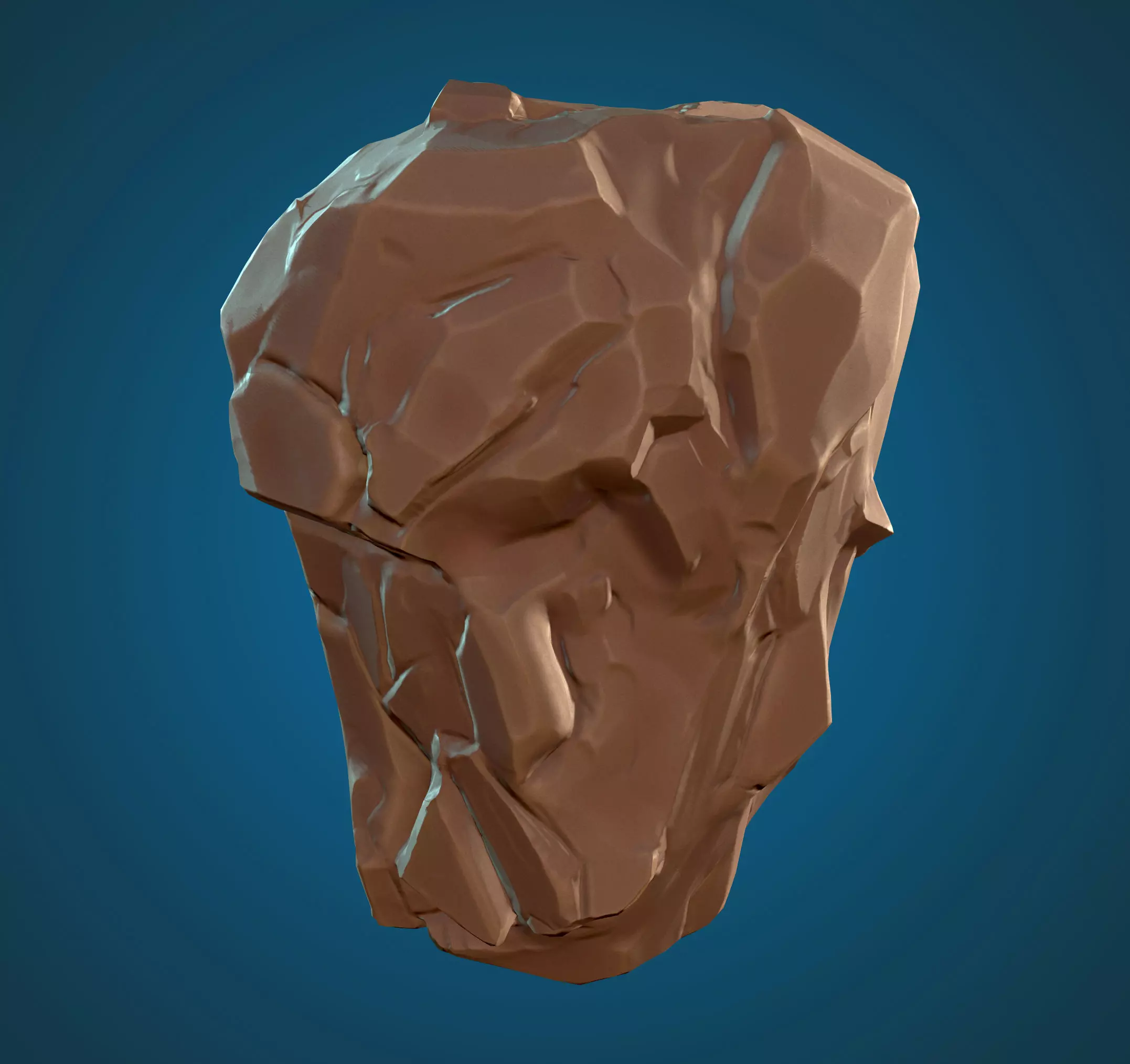 Rock props Low-poly 3D model_0