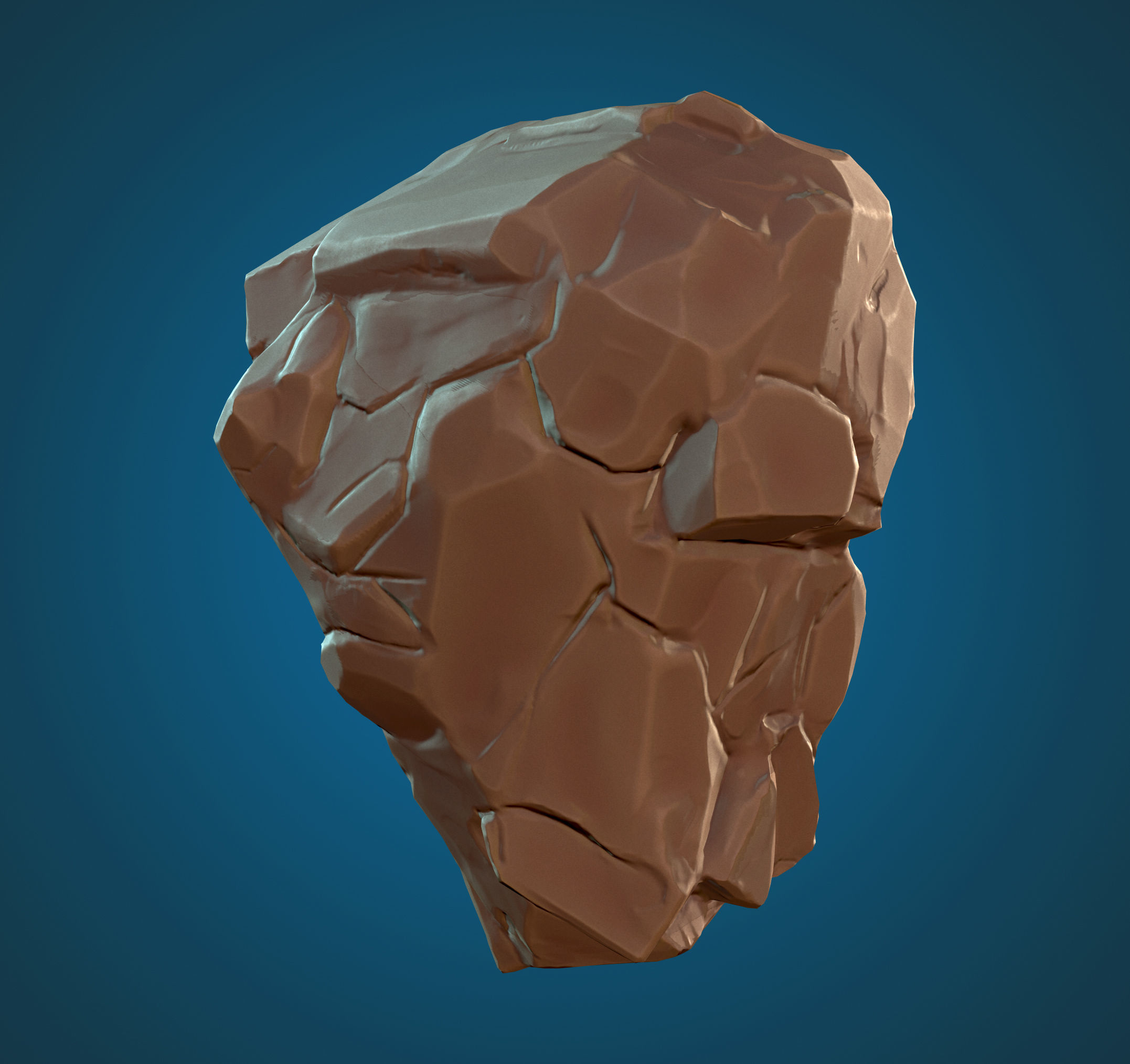 Rock props Low-poly 3D model_3