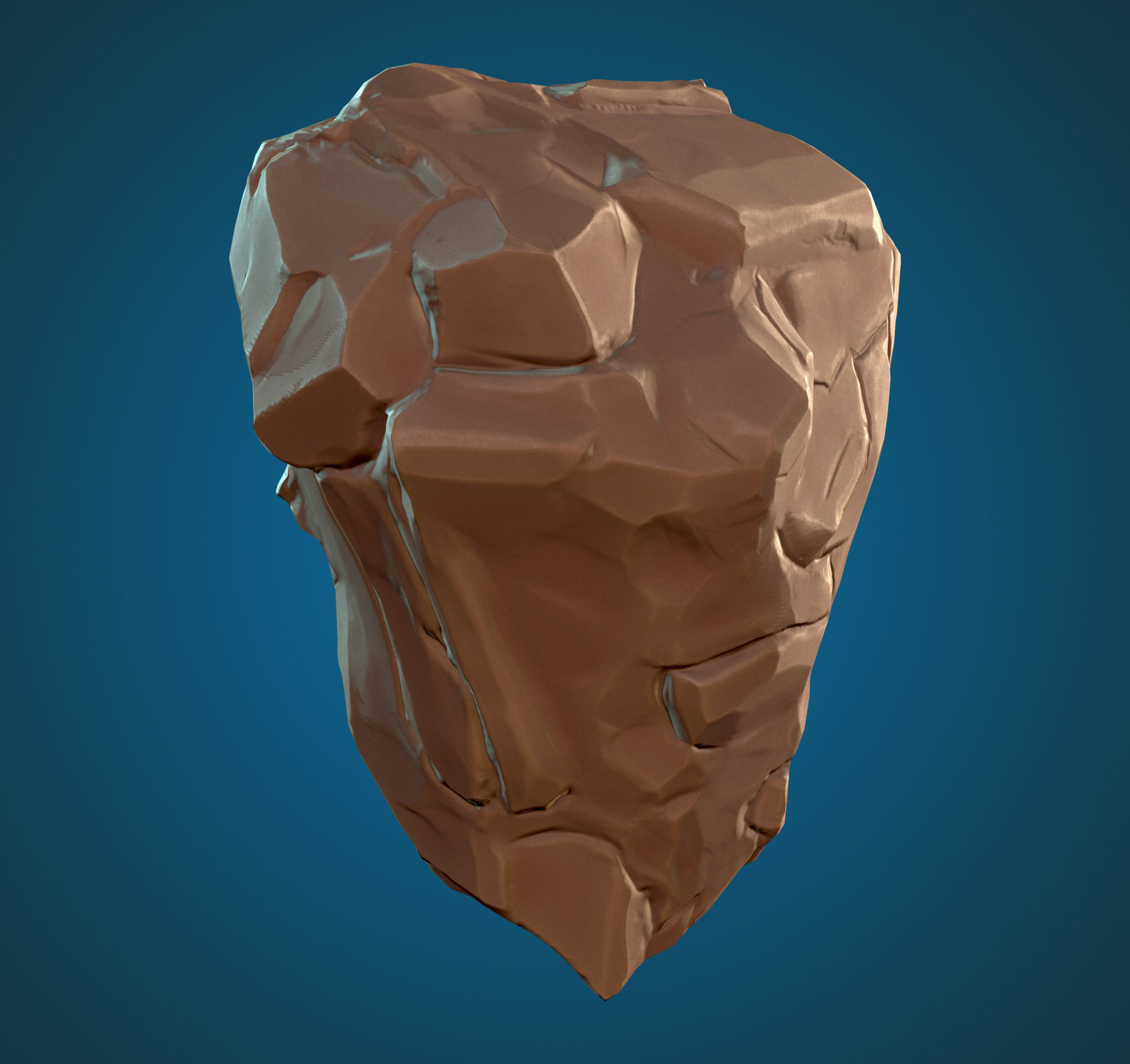 Rock props Low-poly 3D model_5