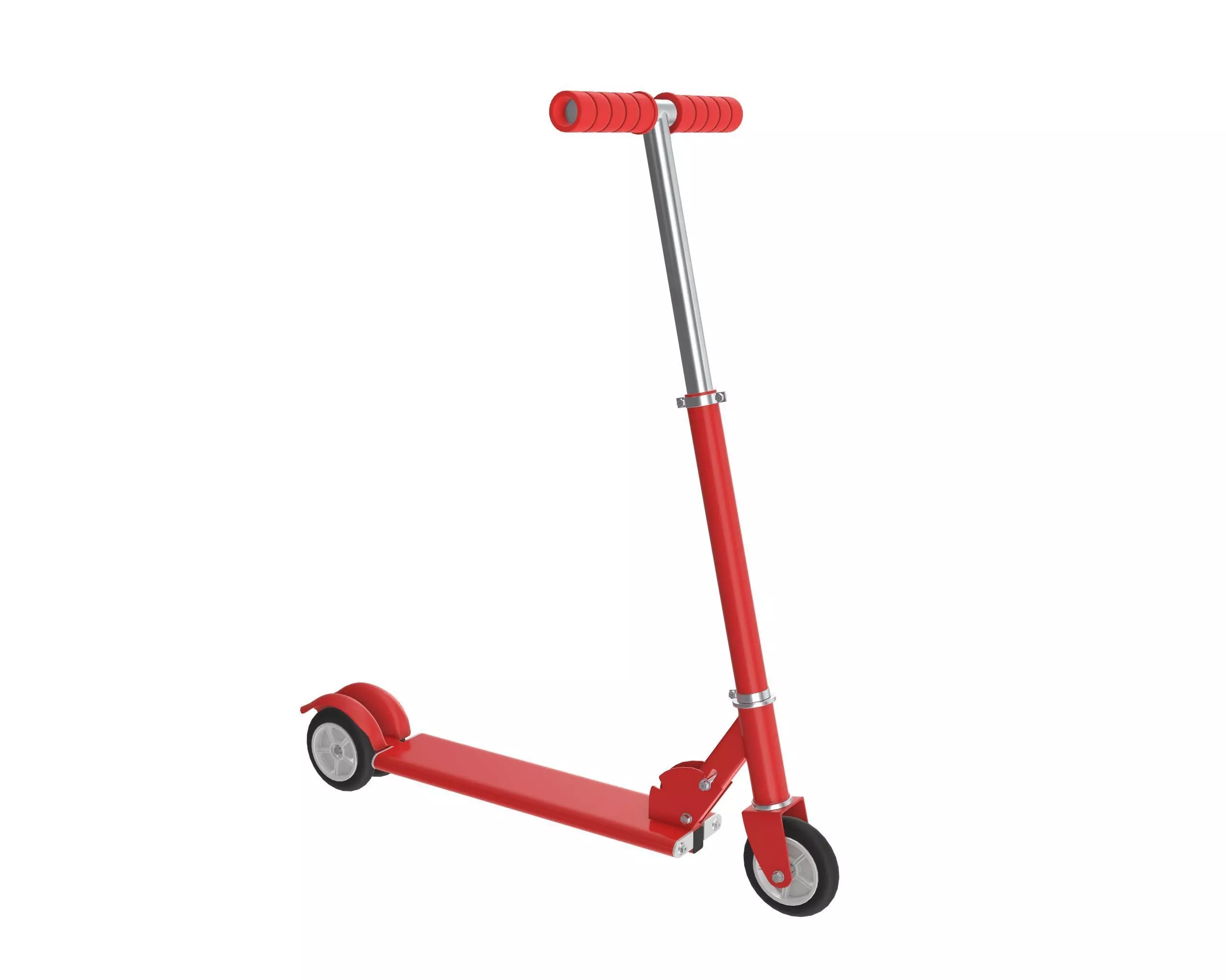 Kick scooter red 3D model