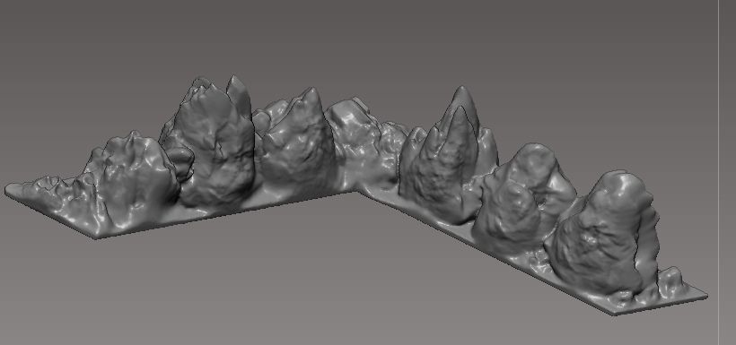 Runewars epic game Rock and Rivers set 3D print model_3