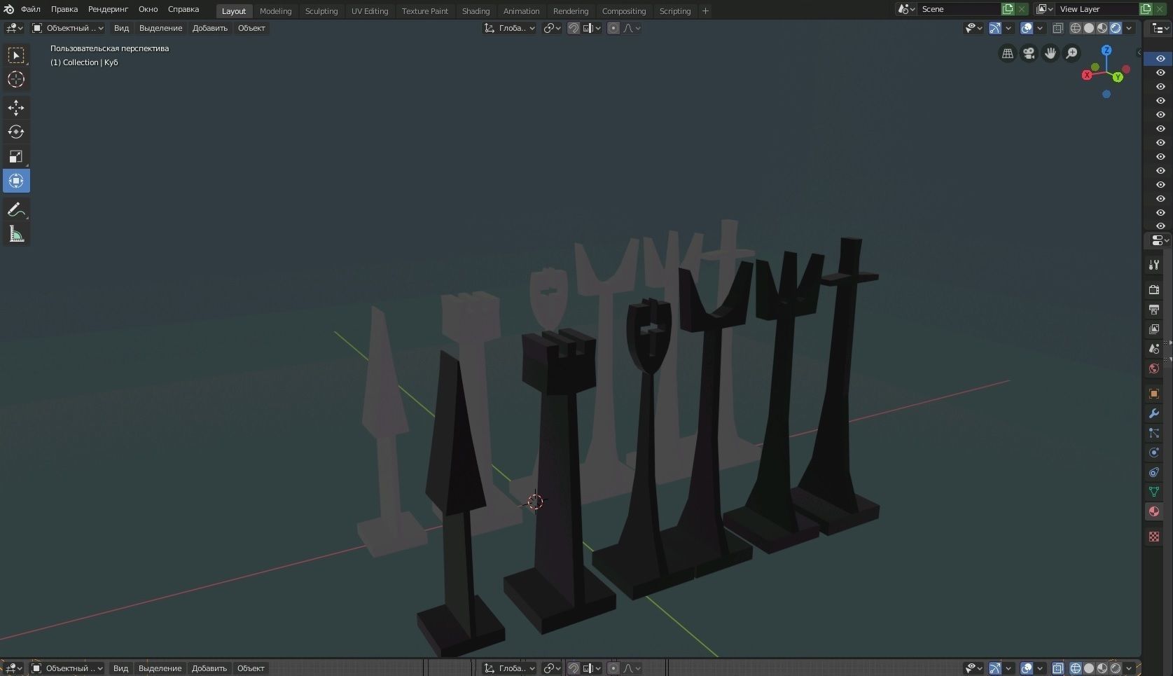 chess from the movie John Wick 3 Low-poly 3D model_19