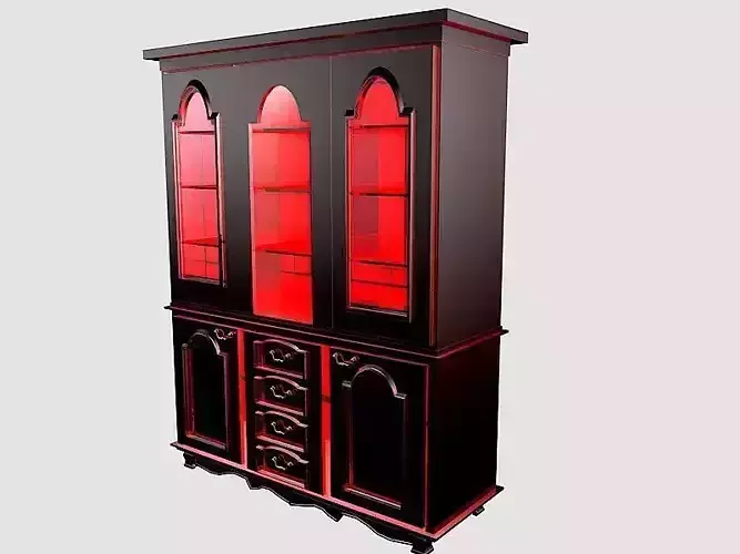 Buffet 6 gothic cabinet with lights