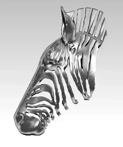 Wireframe zebra pendant