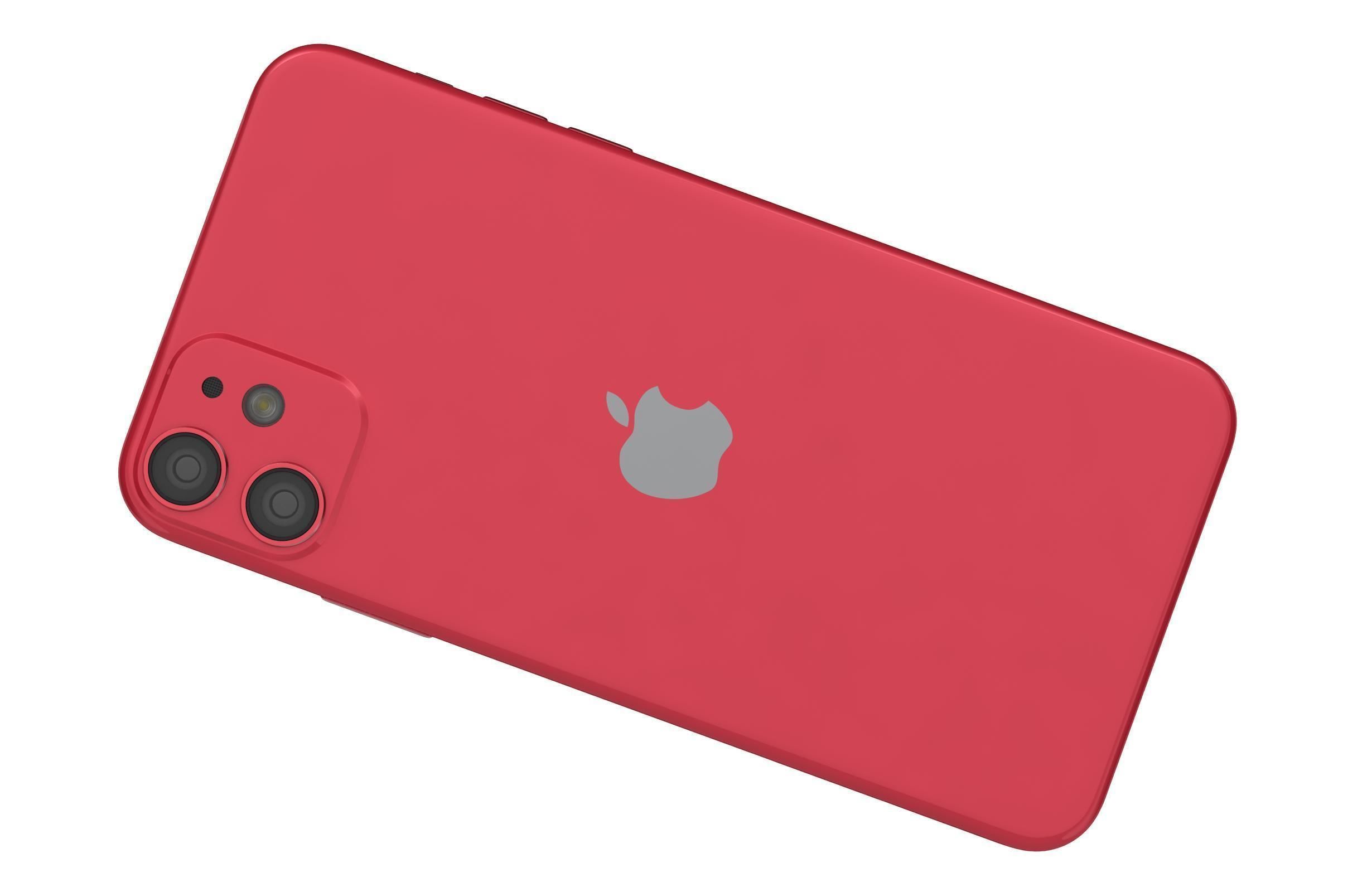 Apple iPhone 11 Red 3D model_7