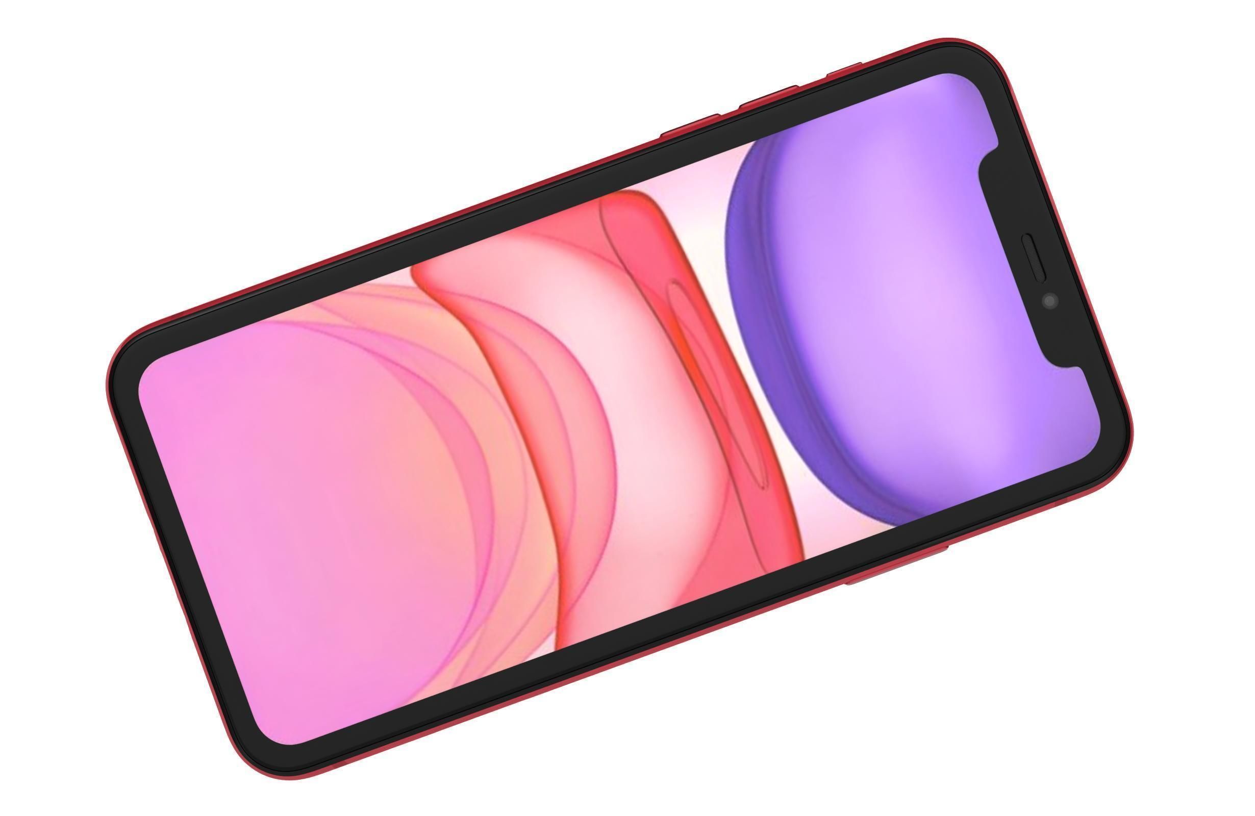 Apple iPhone 11 Red 3D model_6