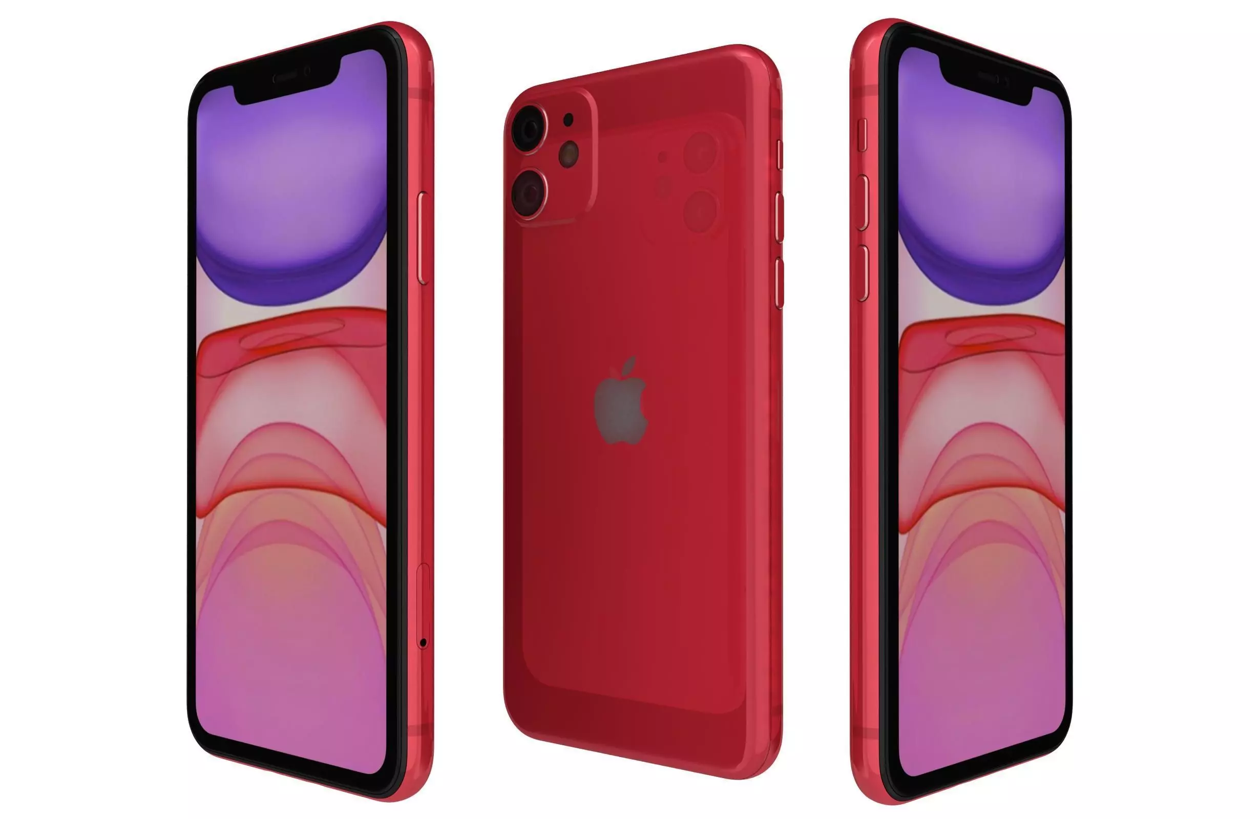 Apple iPhone 11 Red 3D model_0