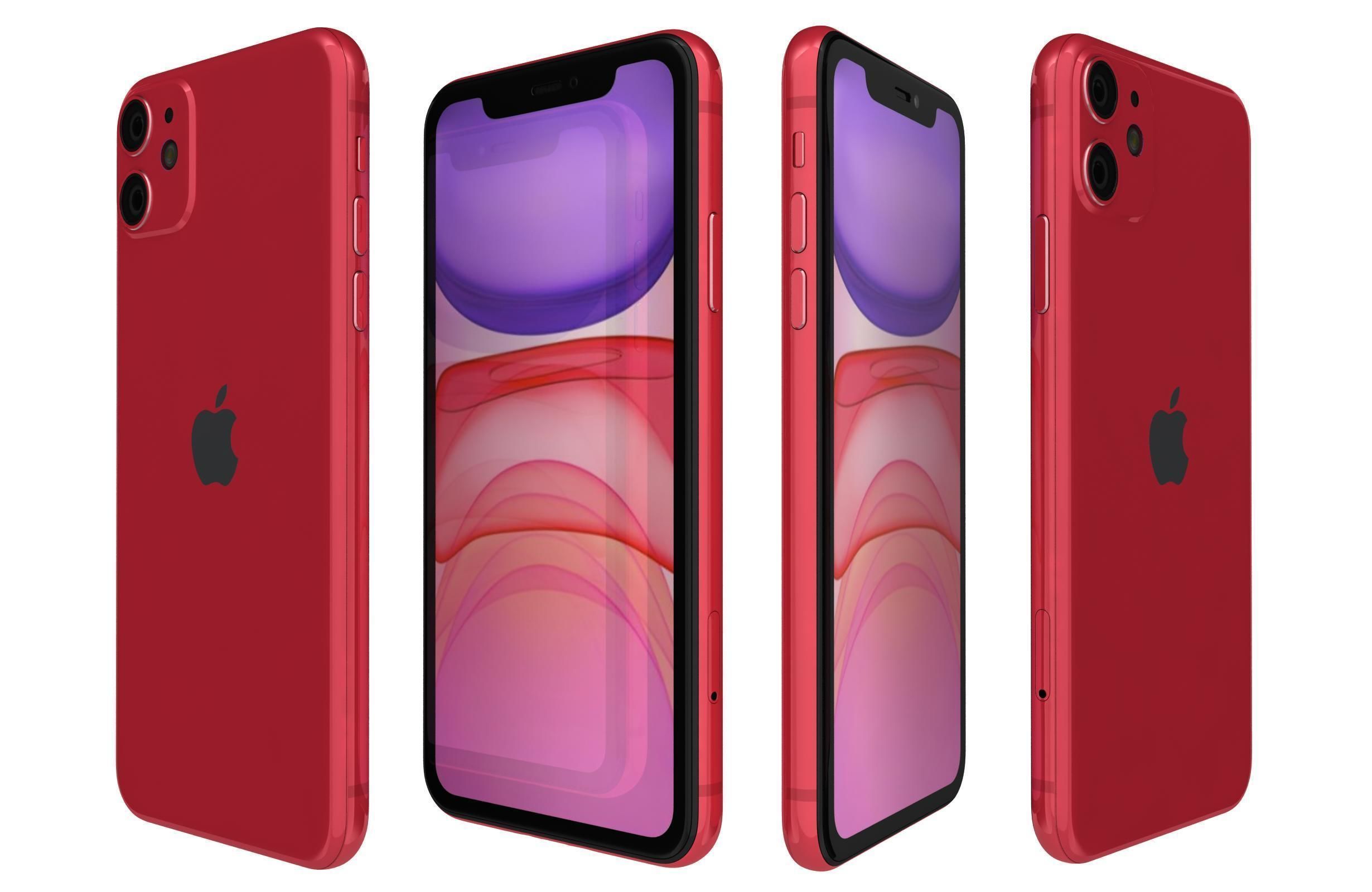 Apple iPhone 11 Red 3D model_1