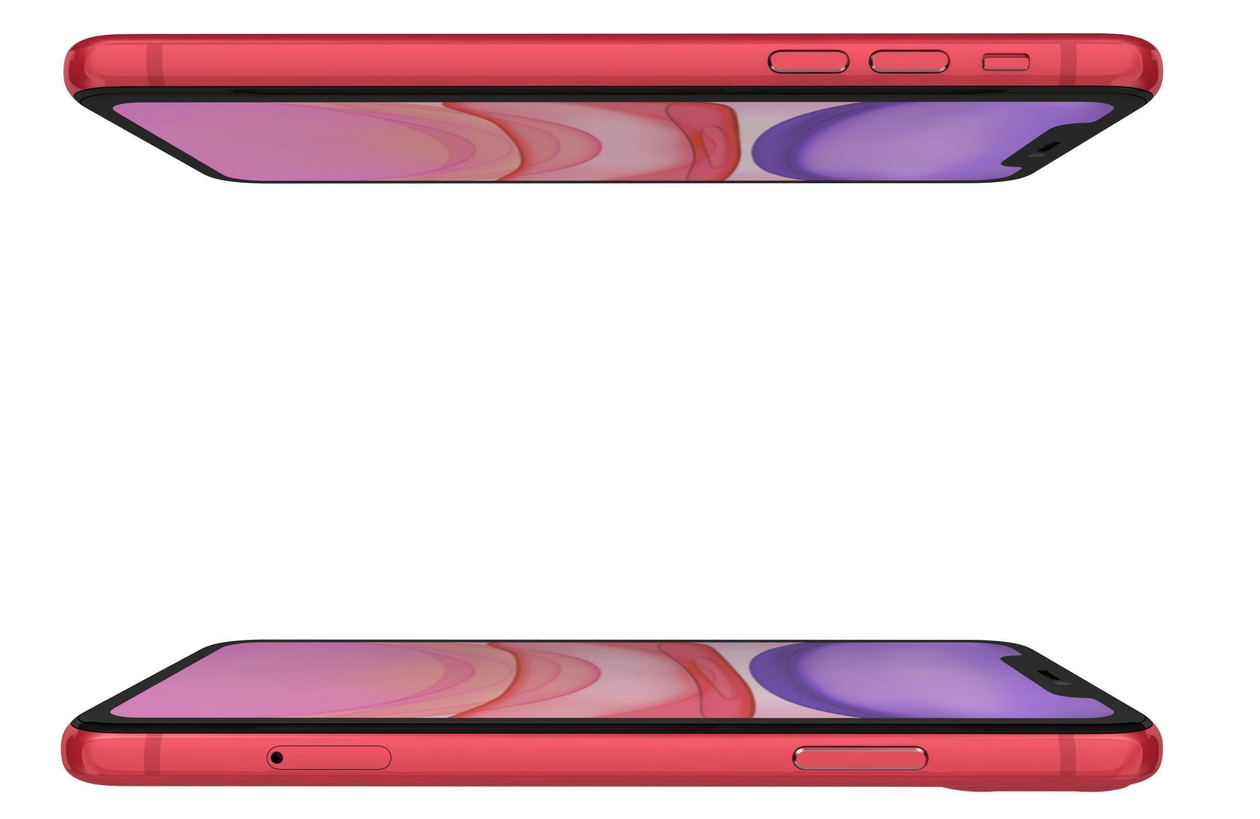 Apple iPhone 11 Red 3D model_9