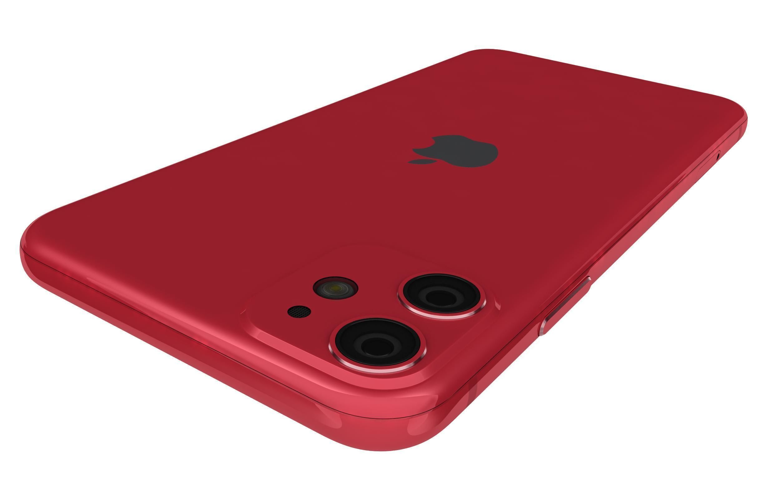Apple iPhone 11 Red 3D model_13