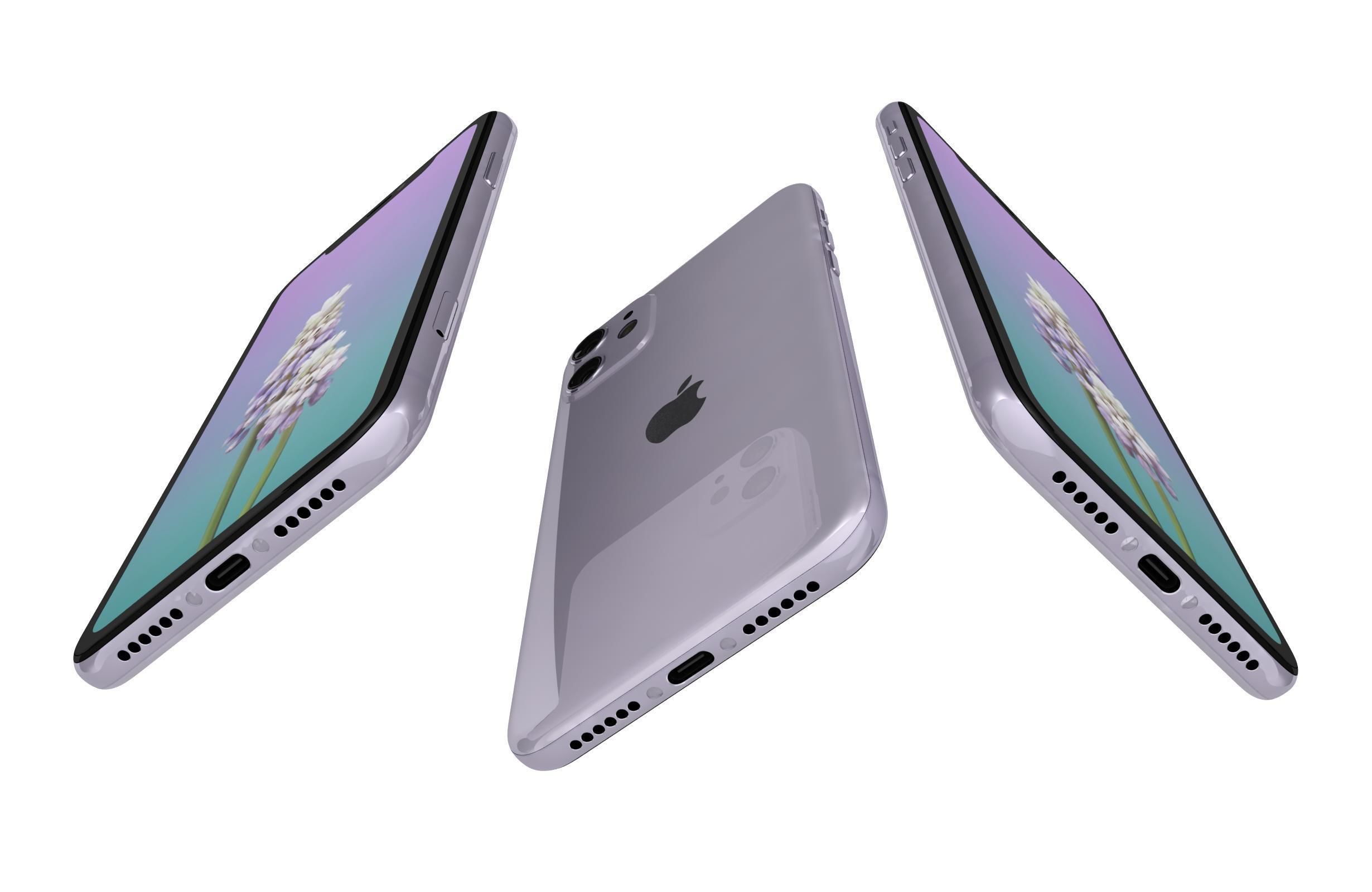 Apple iPhone 11 Purple 3D model_4