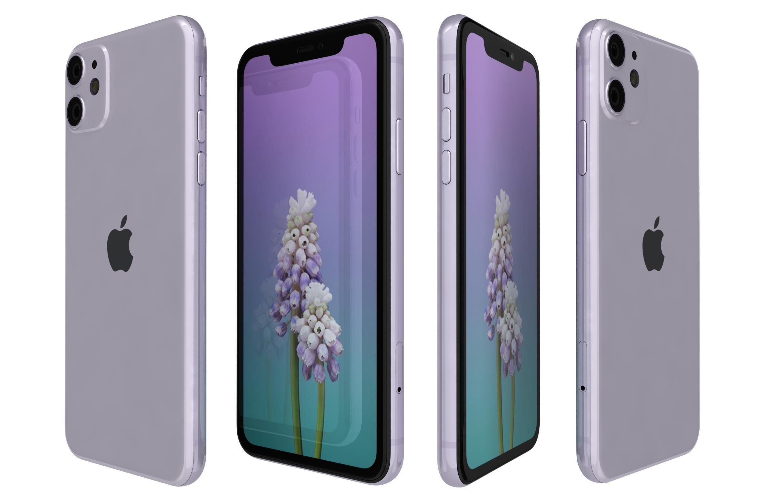 Apple iPhone 11 Purple 3D model_1