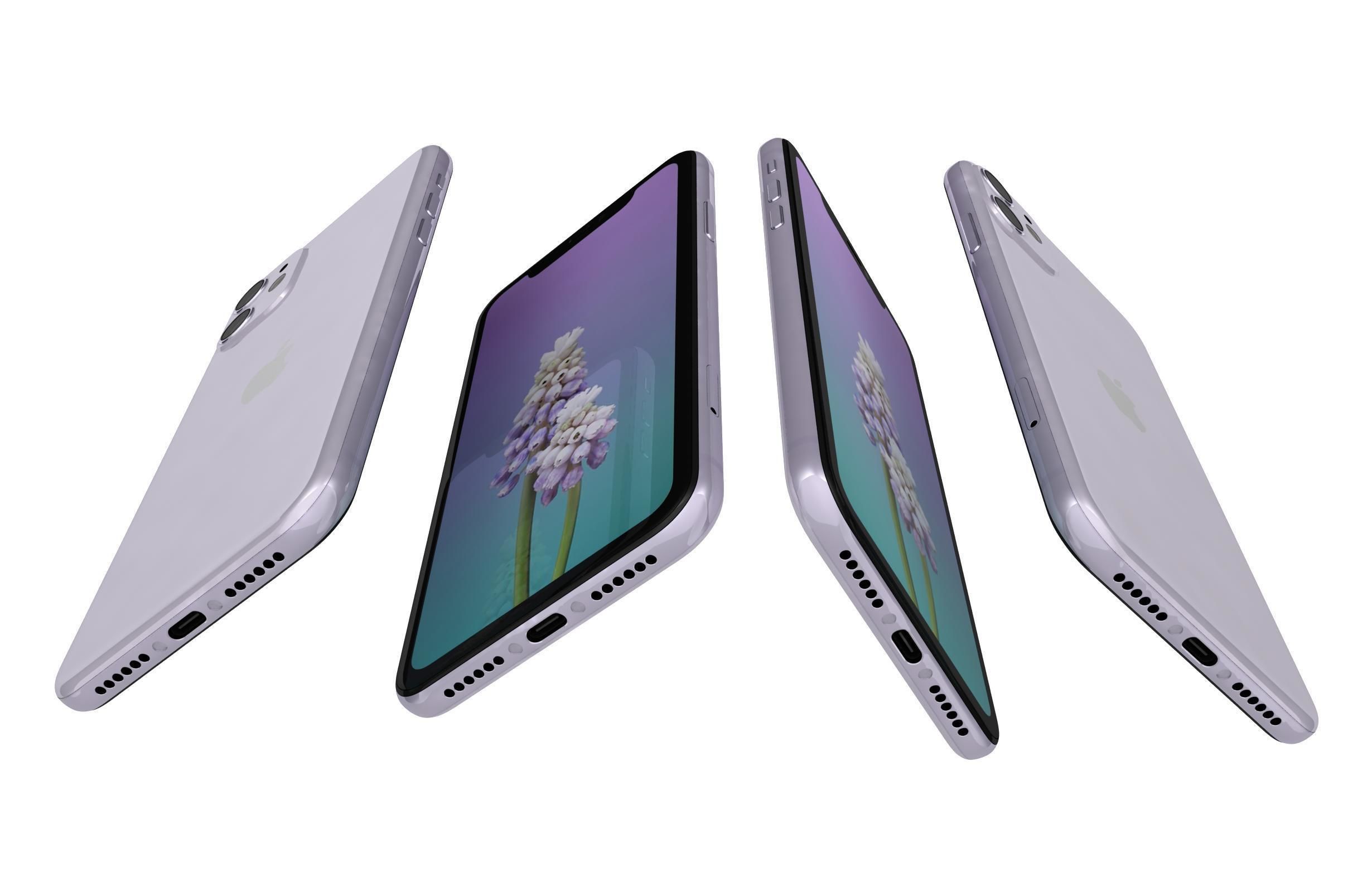 Apple iPhone 11 Purple 3D model_3