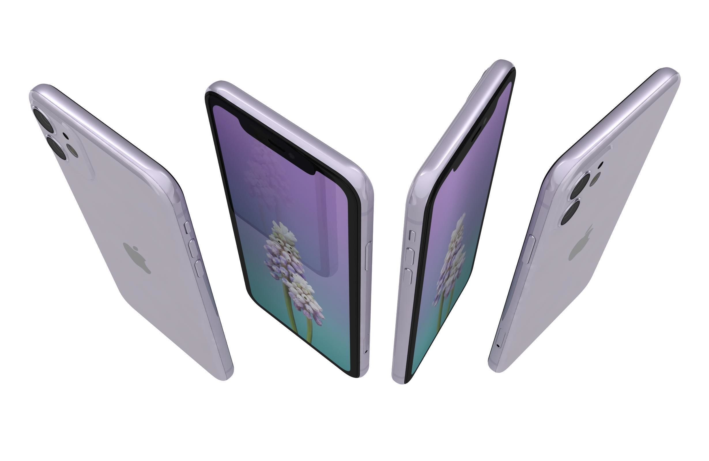 Apple iPhone 11 Purple 3D model_2