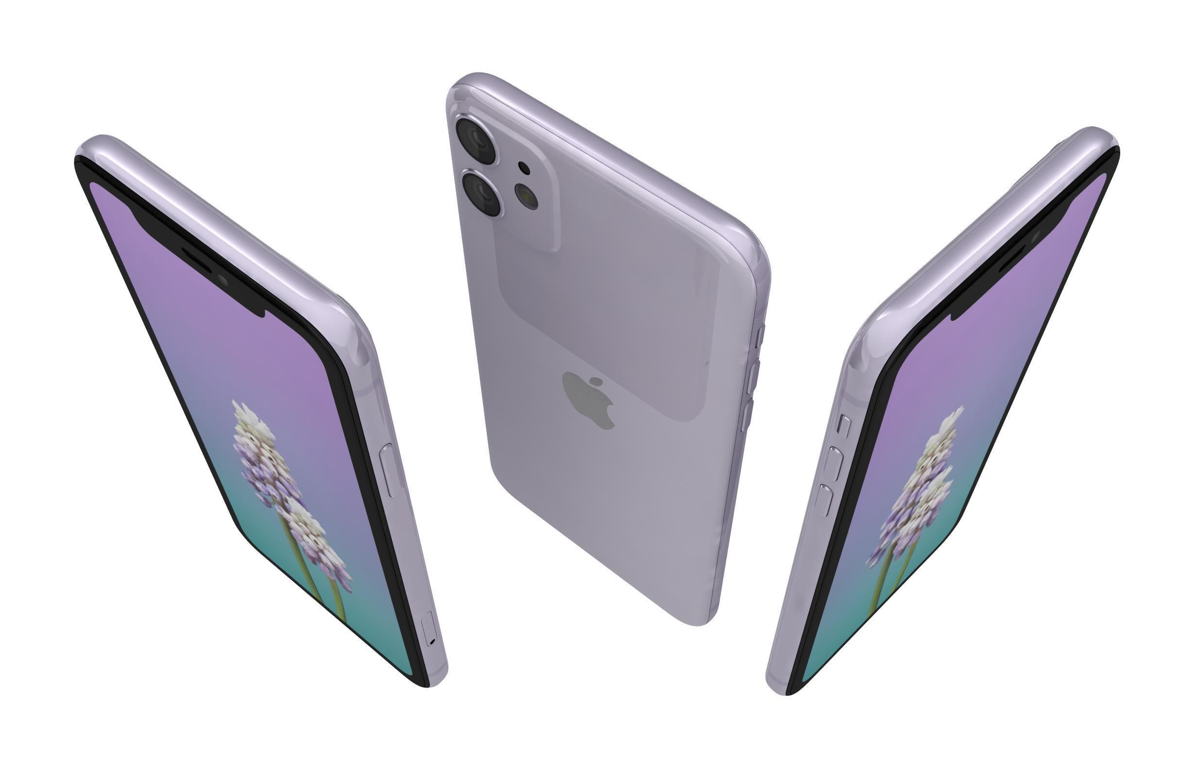 Apple iPhone 11 Purple 3D model_5