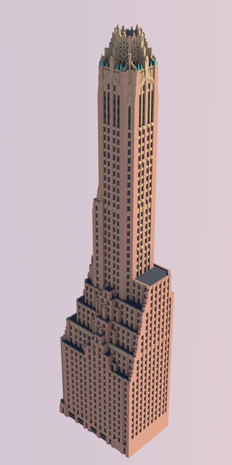 General Electric Building 3D print model_2