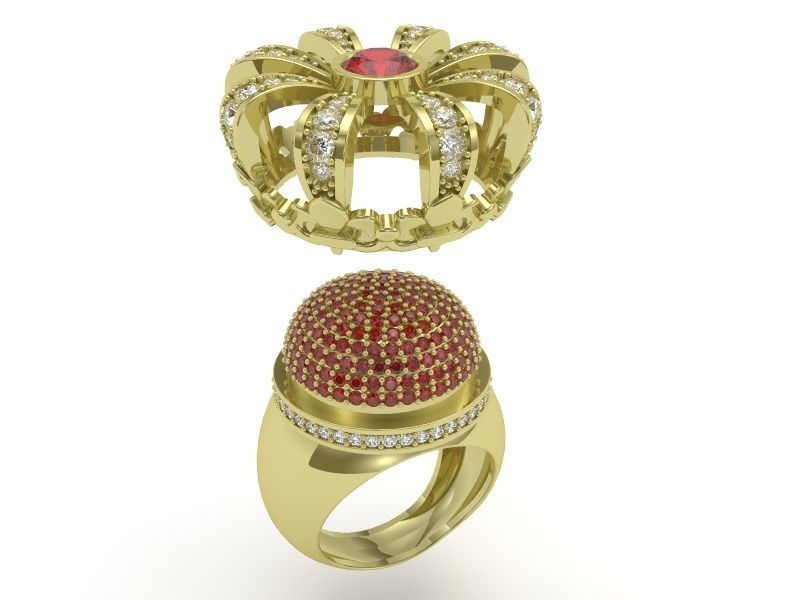 Crown ring - FODA 3D print model_4