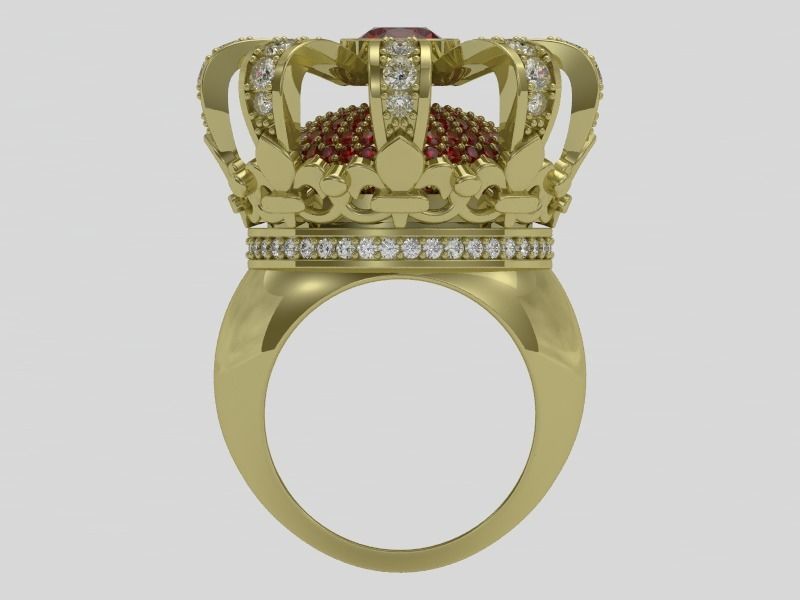 Crown ring - FODA 3D print model_2
