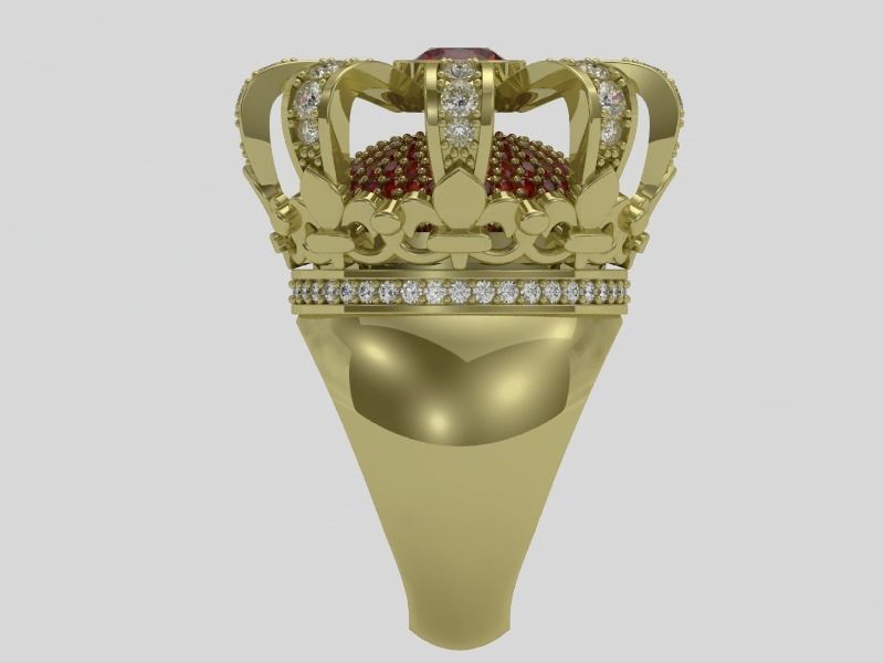 Crown ring - FODA 3D print model_3