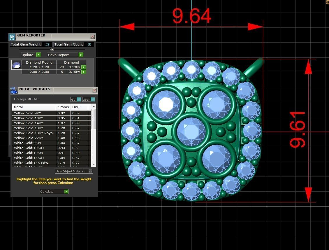 Jewelry Pendant 3D print model_25