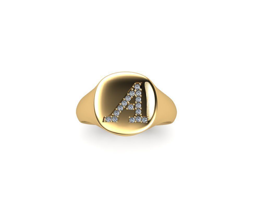 Jewelry Signature Ring 3D print model_1