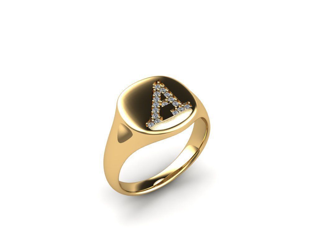Jewelry Signature Ring 3D print model_5