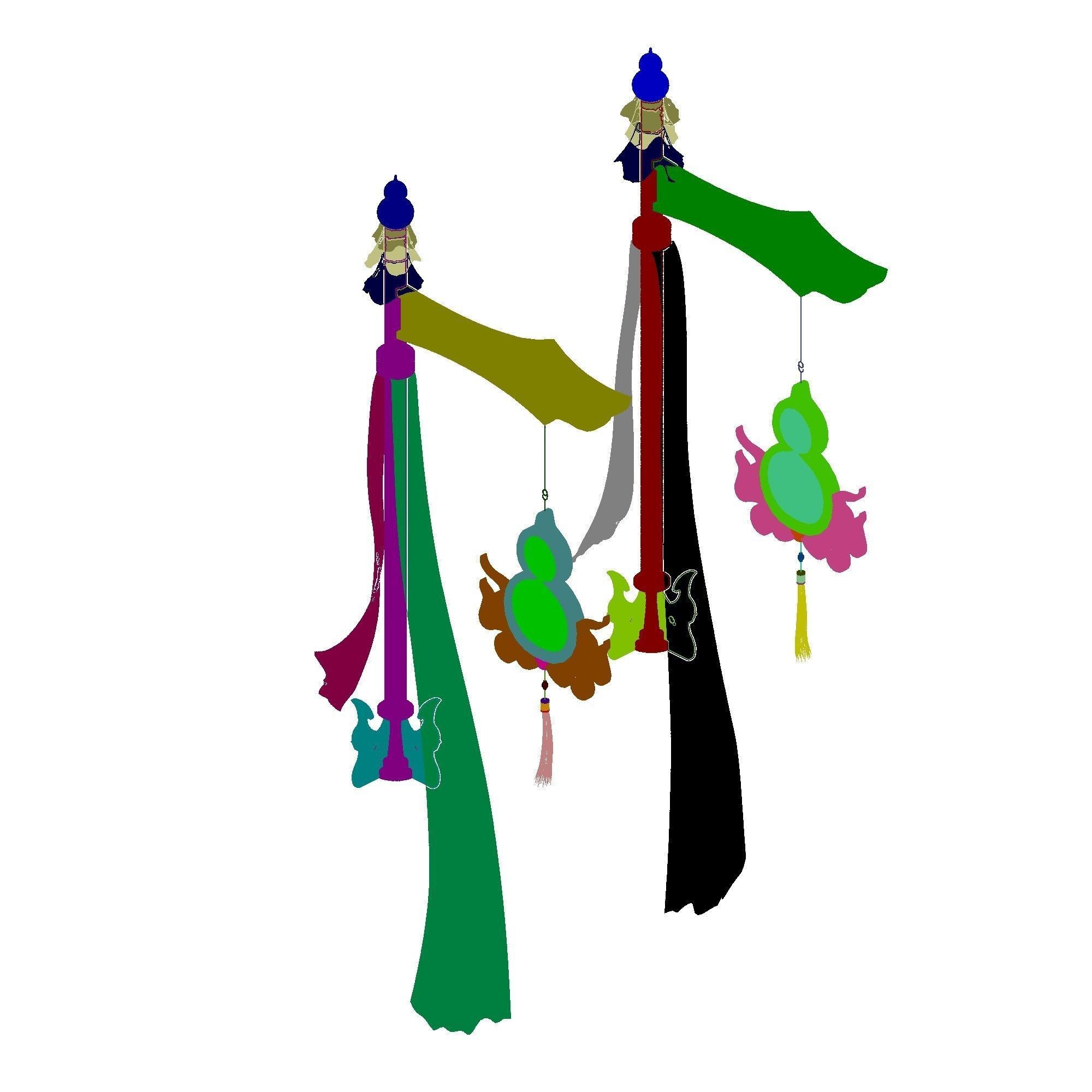 Game Architecture - Main City - Brothel Accessories 01 3D model_20