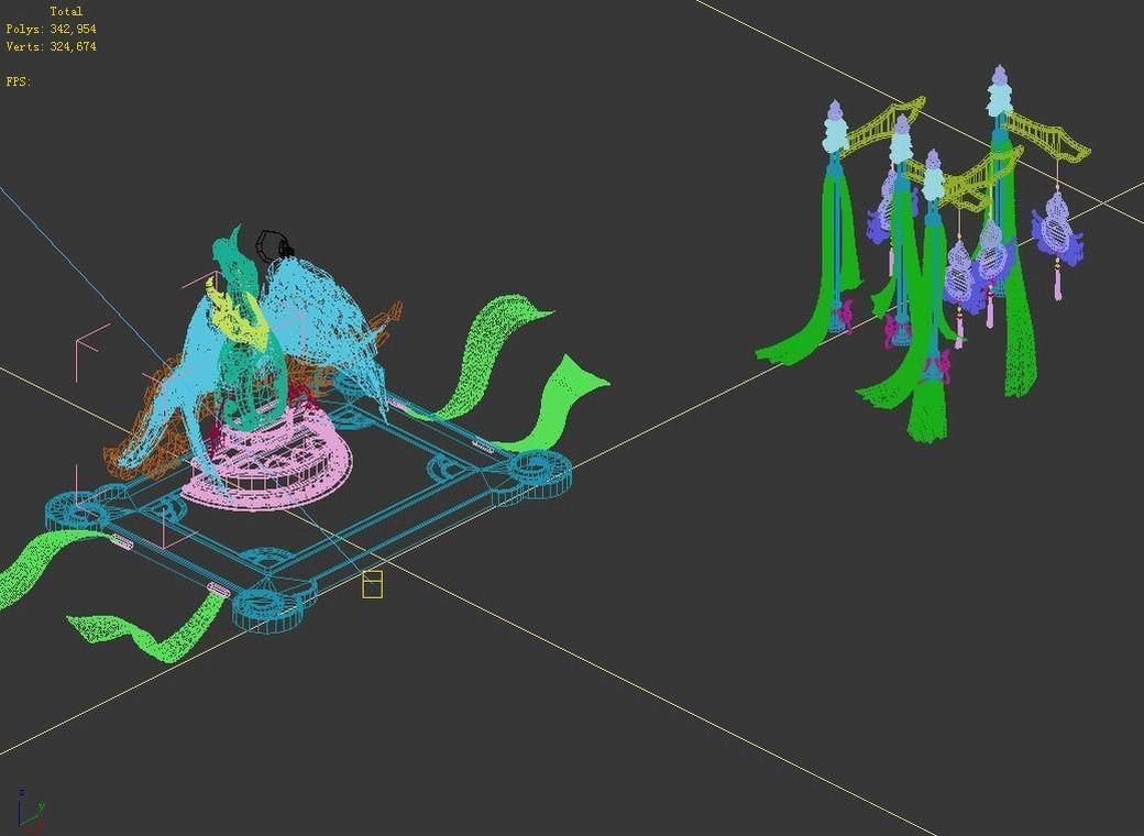 Game Architecture - Main City - Brothel Accessories 01 3D model_11