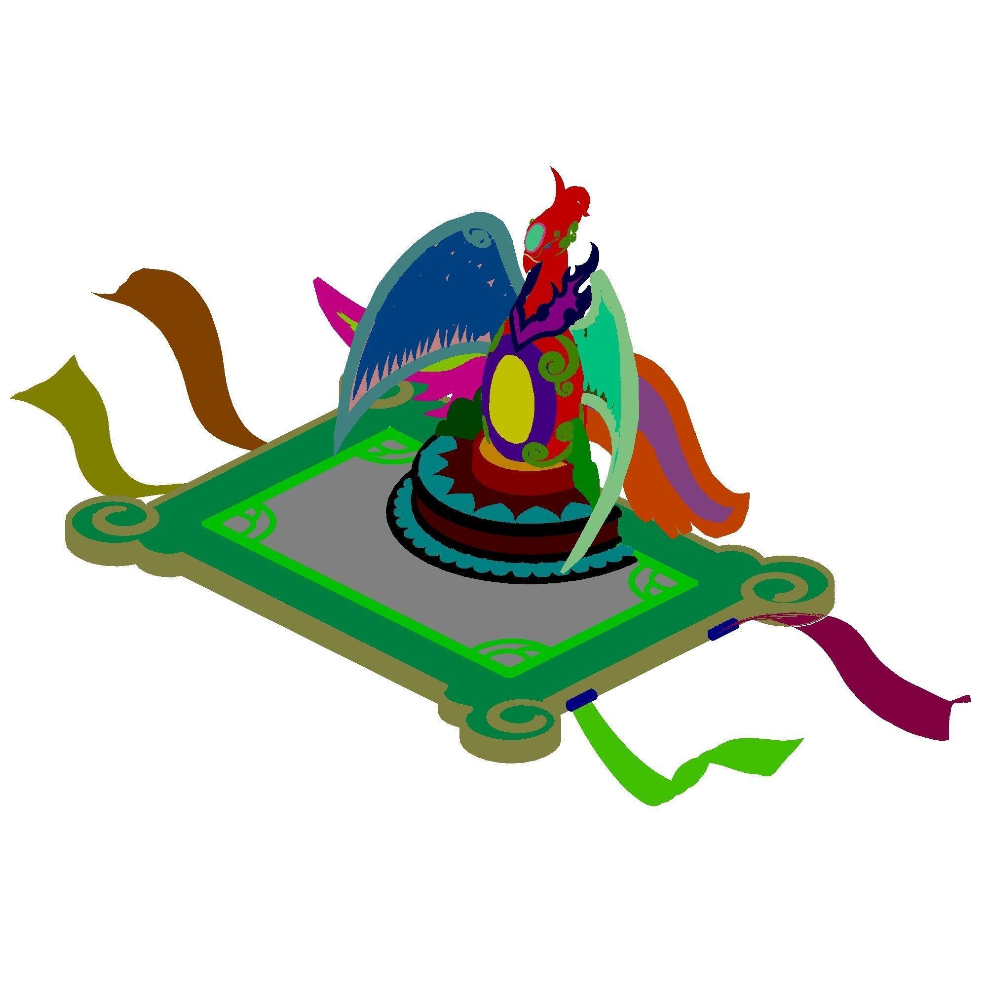 Game Architecture - Main City - Brothel Accessories 01 3D model_17