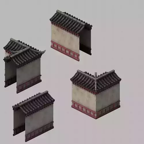 Game Building - the main city wall 01