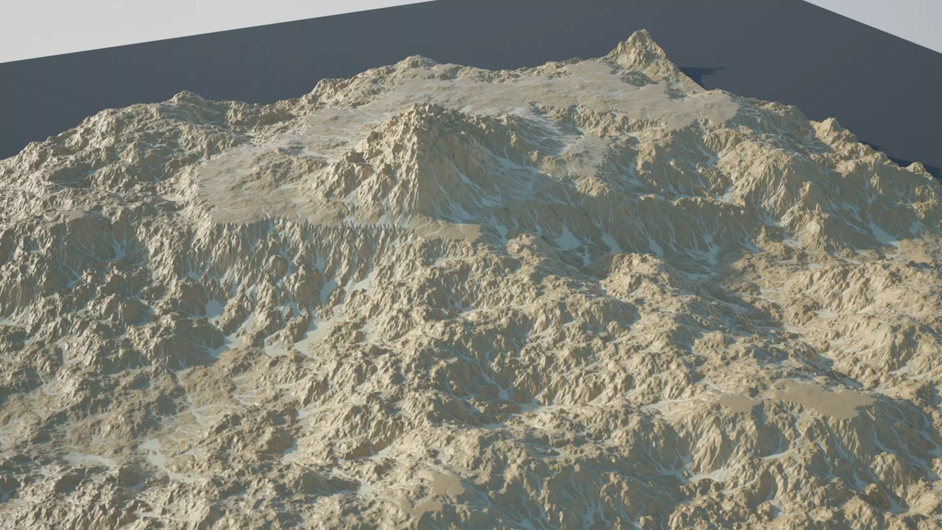 Rocky Desert Terrain 3D model_0