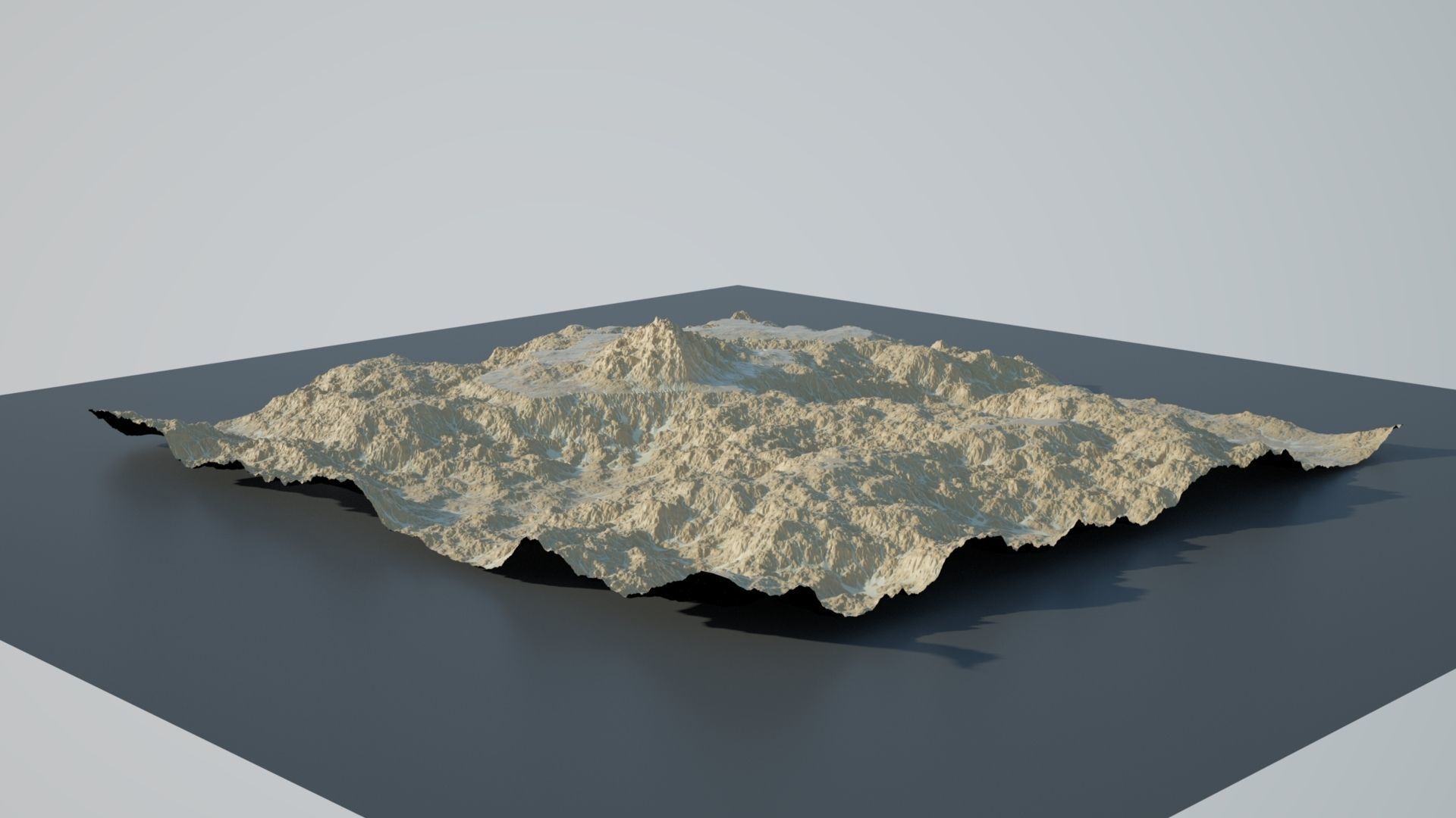 Rocky Desert Terrain 3D model_4