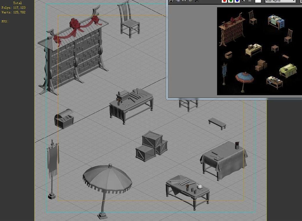 Game Architecture - city - Book Beach 02 3D model_6