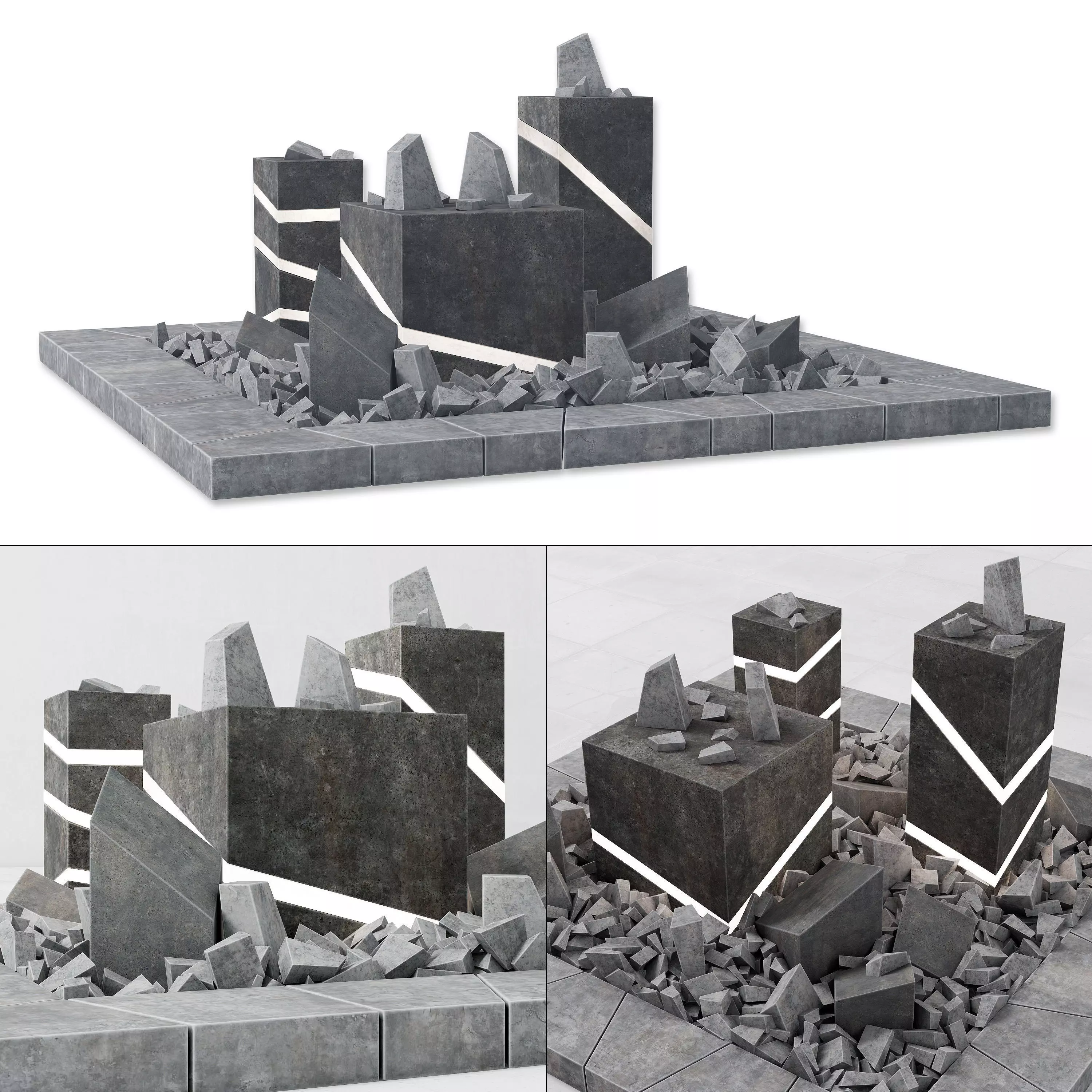 Flowerbad box light 3D model_0