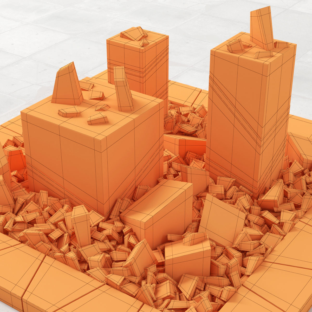 Flowerbad box light 3D model_8