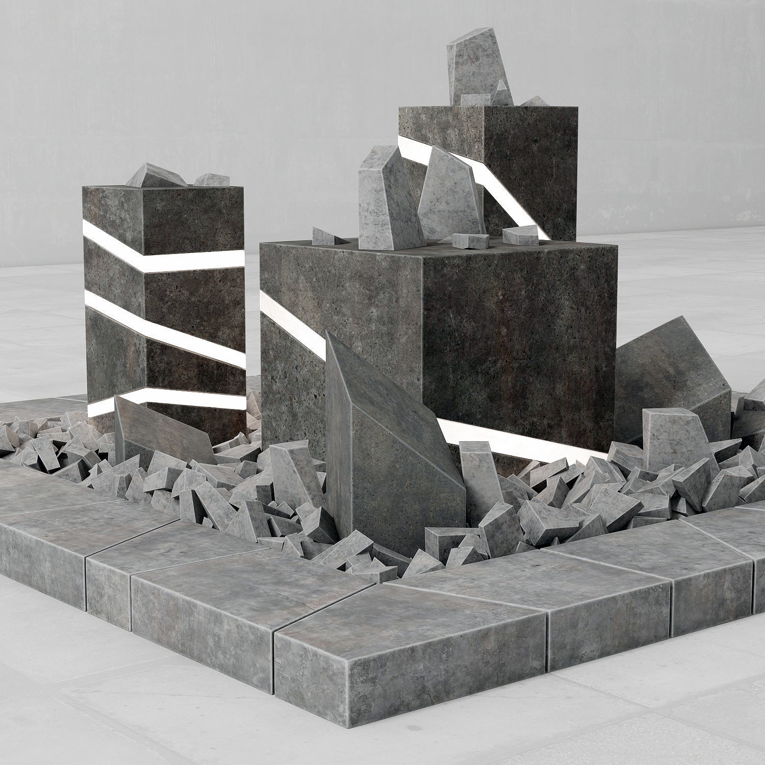 Flowerbad box light 3D model_2