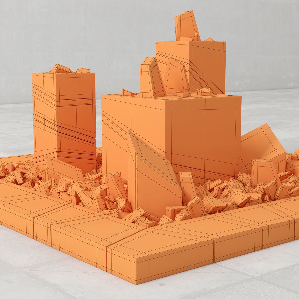 Flowerbad box light 3D model_9