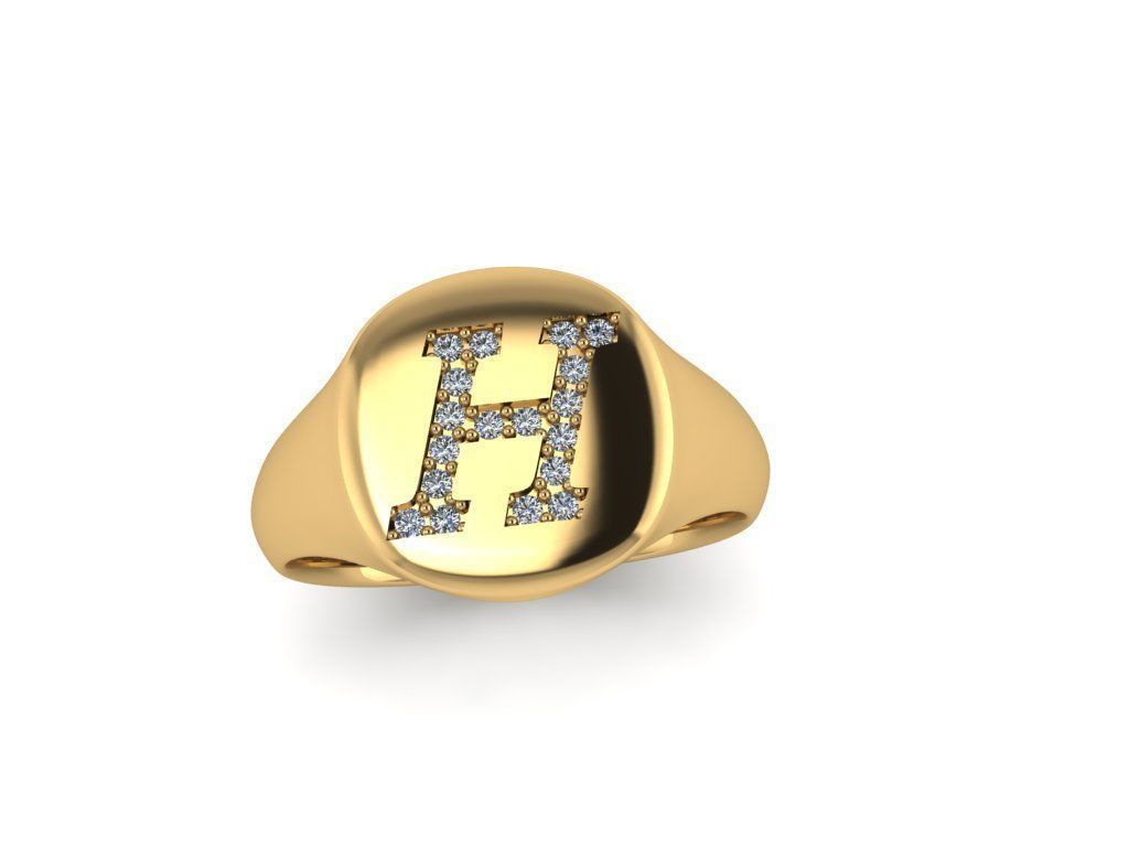 Jewelry Signature Ring 3D print model_9