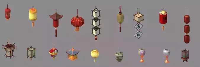 Game Building Decoration - Lantern 01