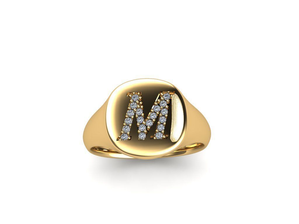 Jewelry Signature Ring 3D print model_1