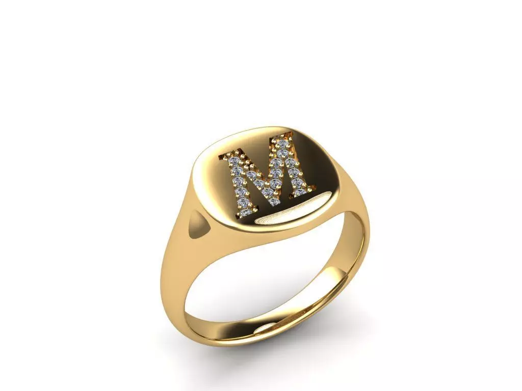 Jewelry Signature Ring 3D print model_0
