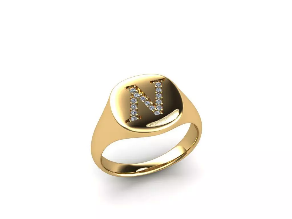 Jewelry Signature Ring 3D print model_0