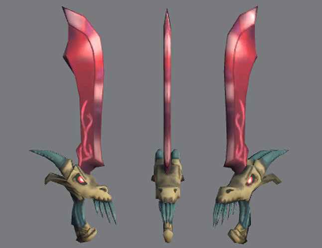 Stylized Dragon Sword Low-poly 3D model