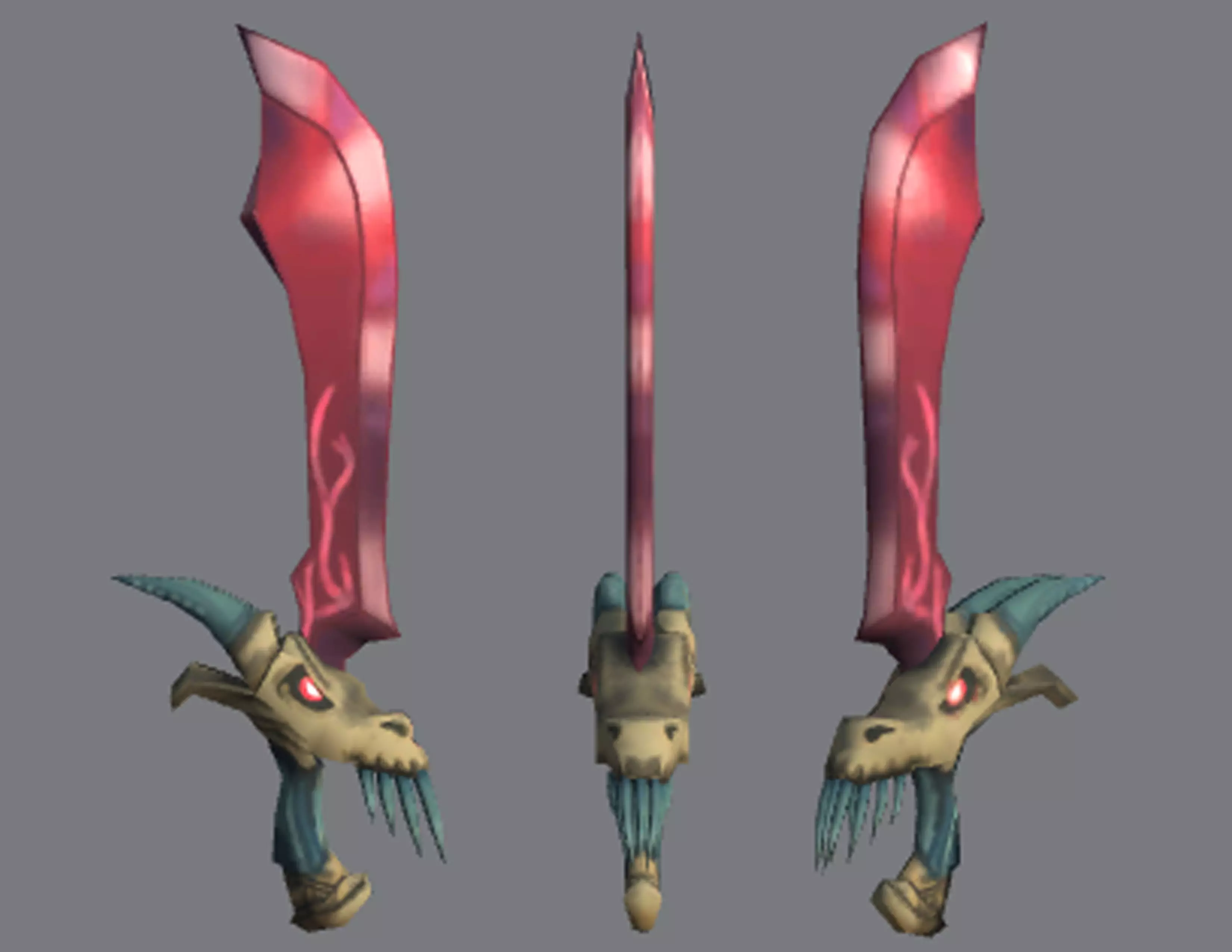 Stylized Dragon Sword Low-poly 3D model_0