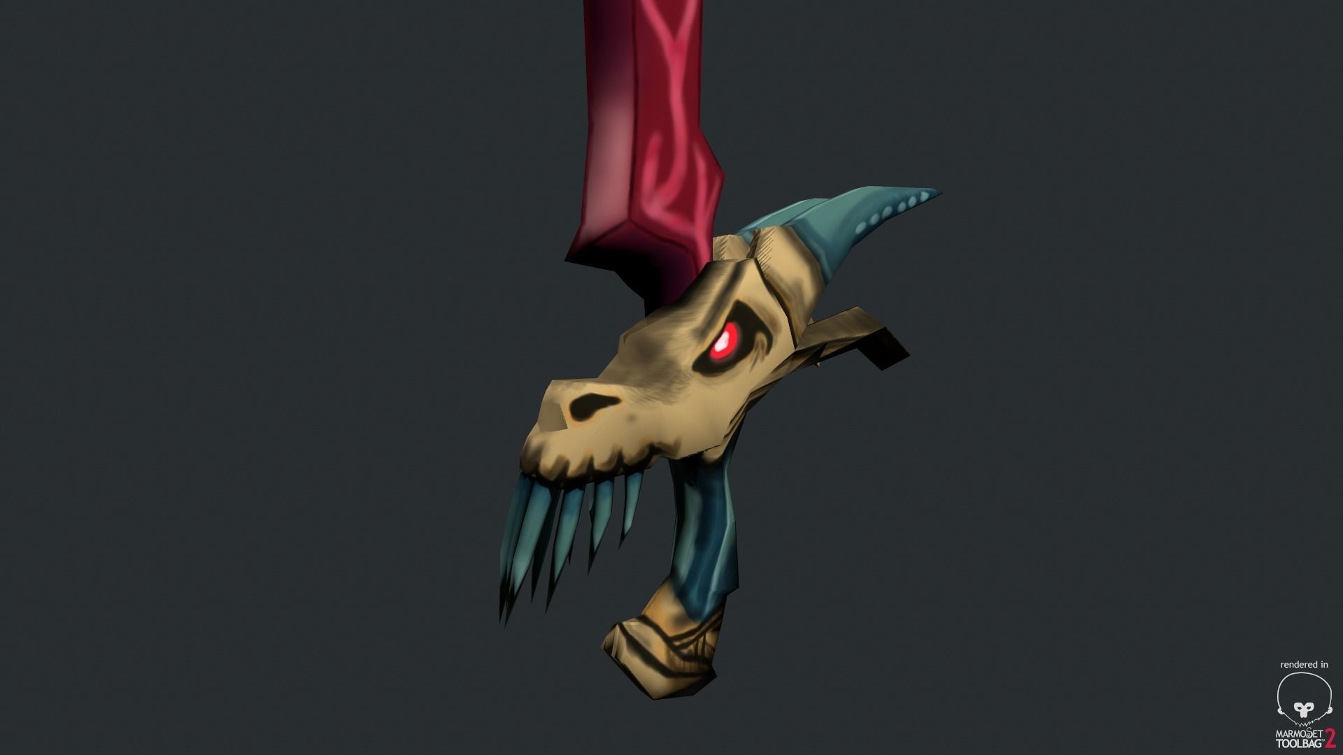 Stylized Dragon Sword Low-poly 3D model_10